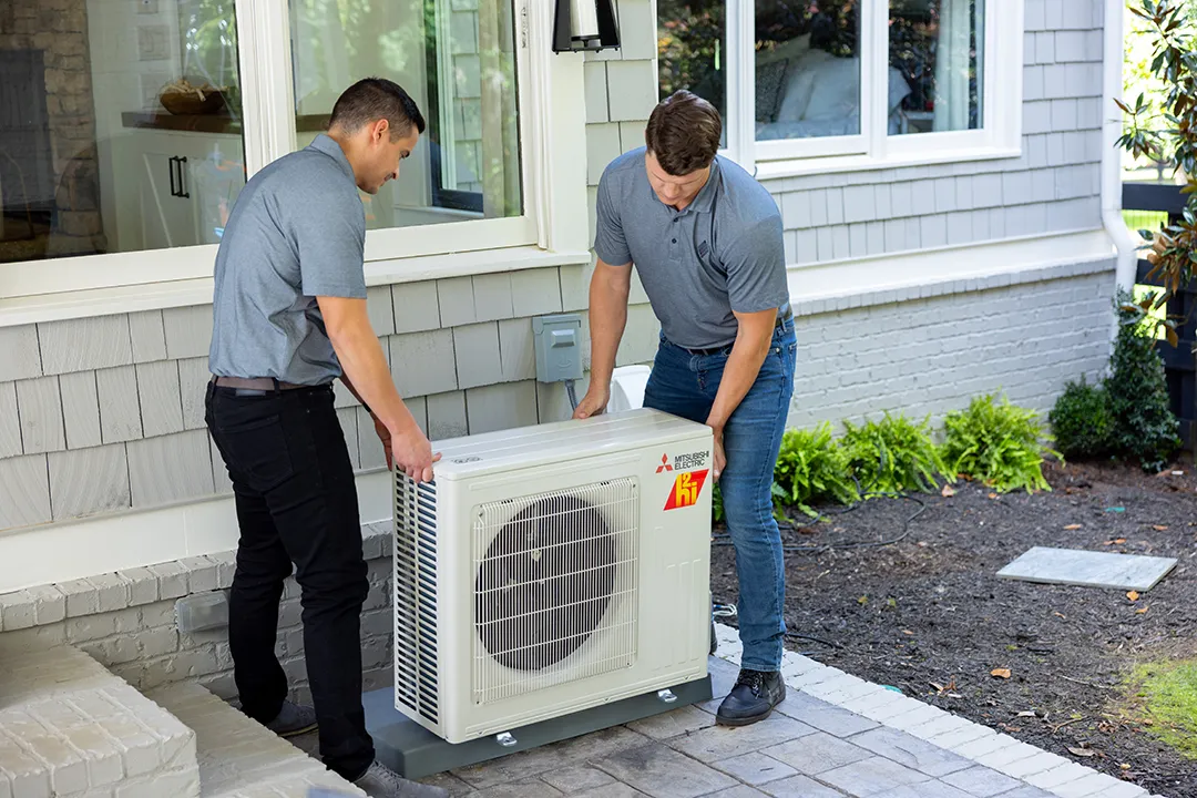 2 men Installing a Pump
