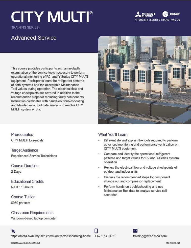 CITY MULTI Advanced Service Cover