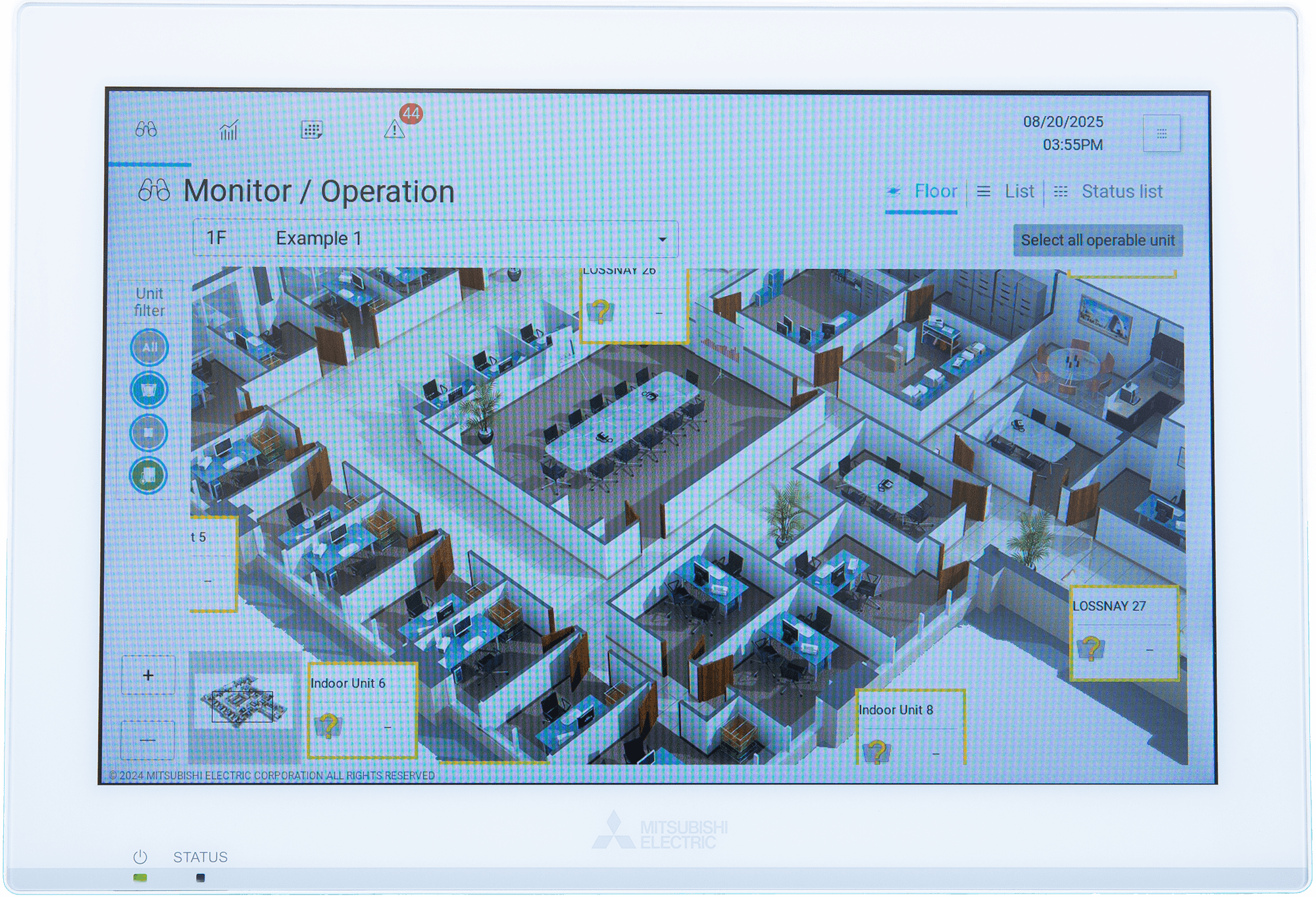 AE-C400A with screen powered on