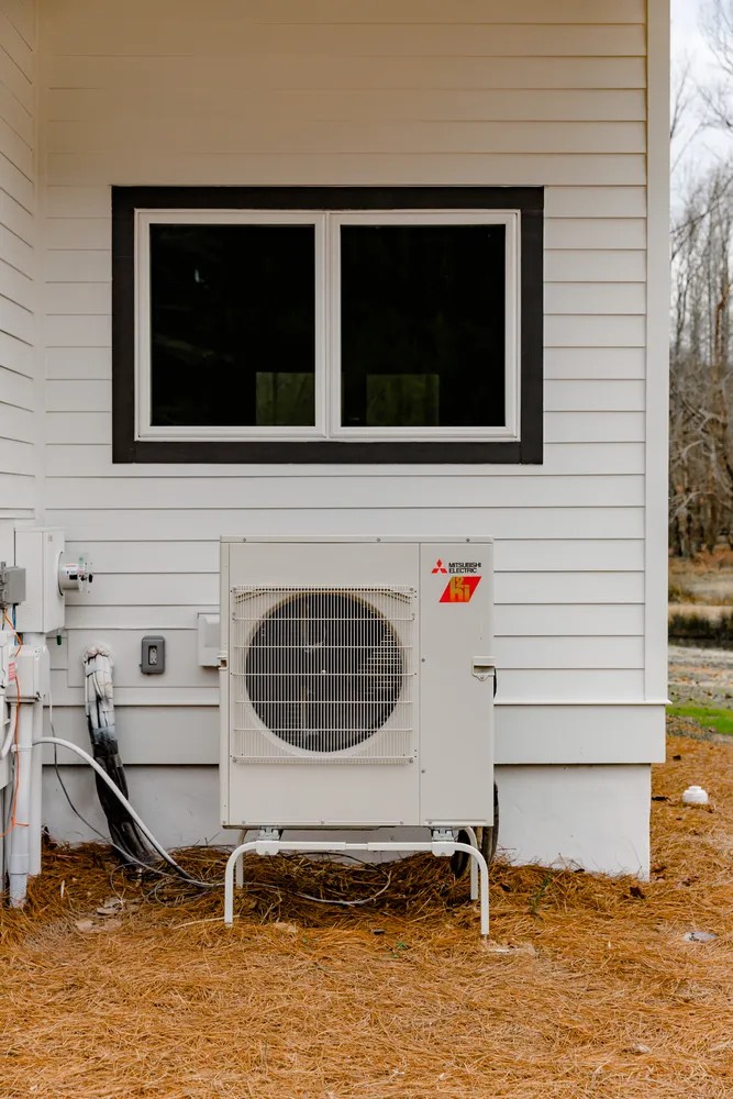 Outdoor heat pump for Kuntz residence