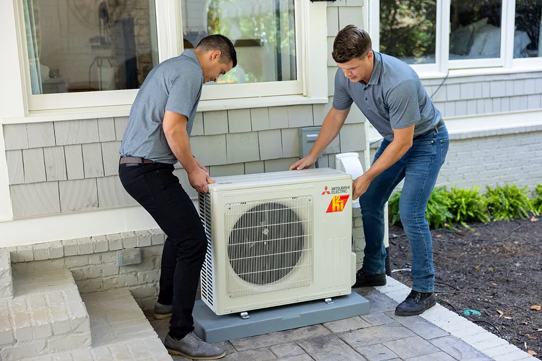 2 men Installing a Pump