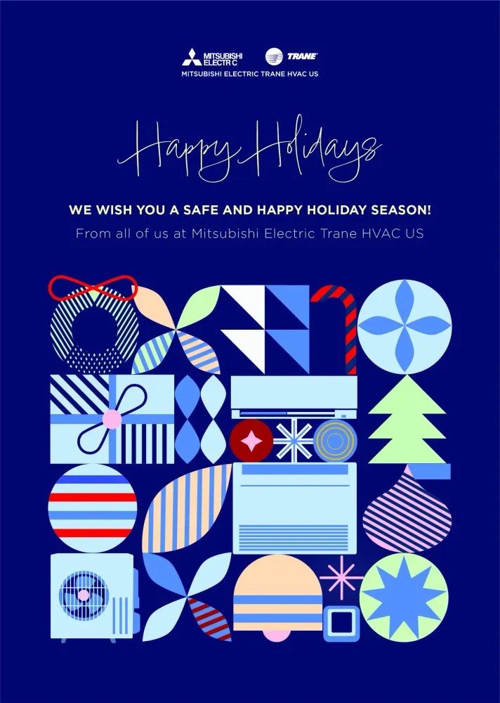 Have a Holly, Jolly Heat Pumpgraphic design flag illustration symbol stripe design banner vacation vector card patriotism retro travel winter Christmas celebration flat desktop united