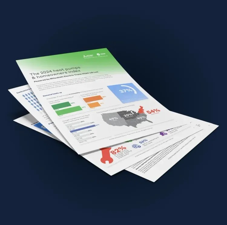 Heat Pumps & Homeowners Index 2024 Fast Facts mockup