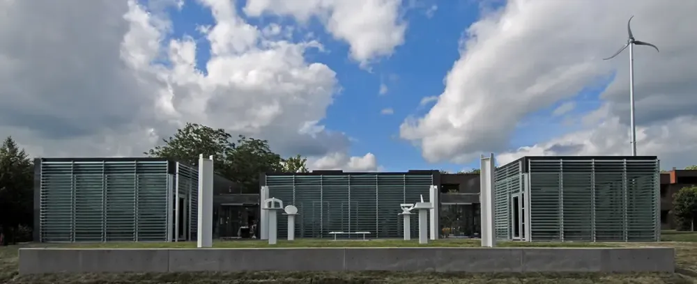 Johnson County Community College: Galileo's Pavilion architecture building modern sky daylight business construction glass items outdoors city office house contemporary urban facade expression window technology cloud