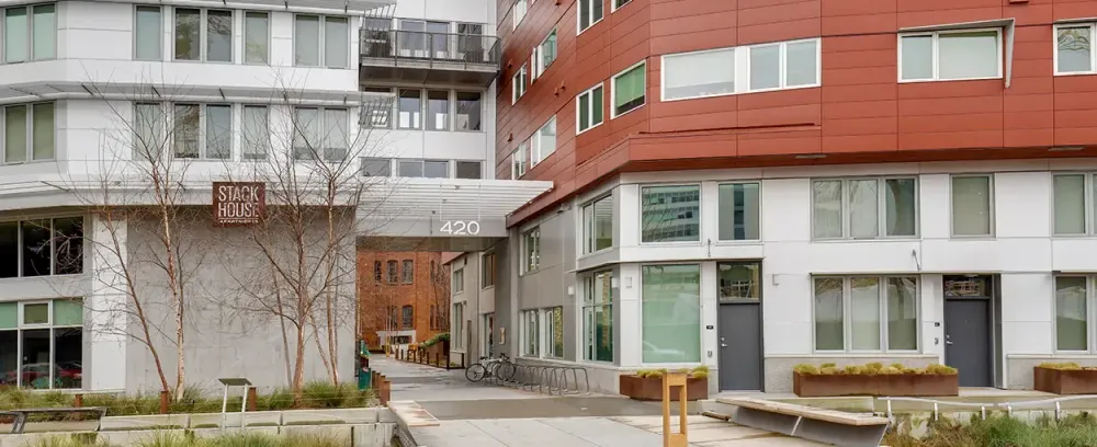 Stack House Apartments architecture house family building window street apartment outdoors city facade urban travel luxury modern balcony town home brick contemporary