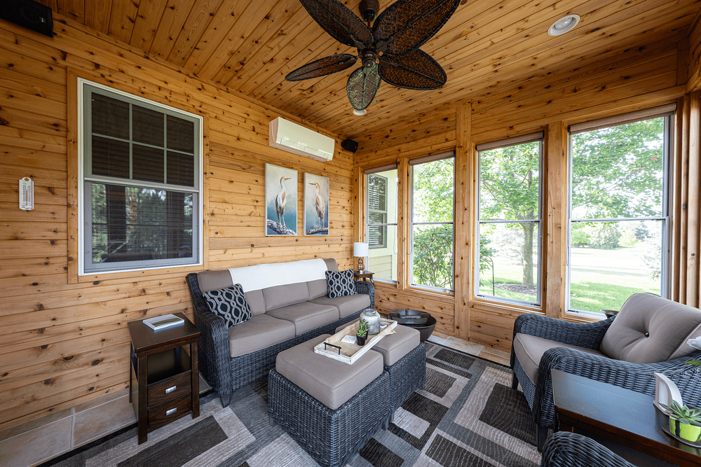 Wall unit displayed in sun room