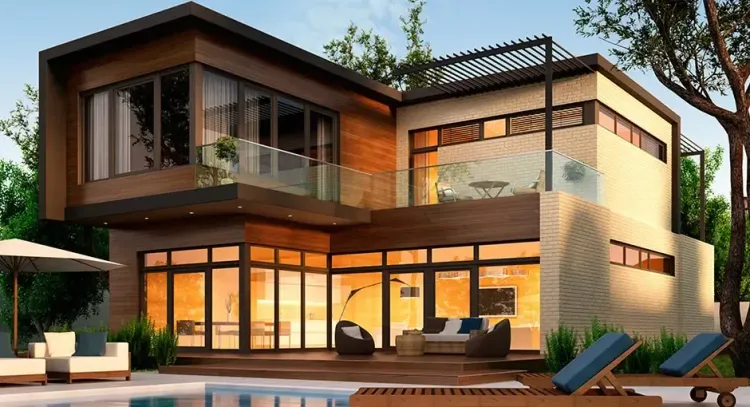 a Retrospect on American Design: Modernist Architecture house architecture window home family luxury wood room building fireplace villa patio mansion hotel balcony modern apartment suburban