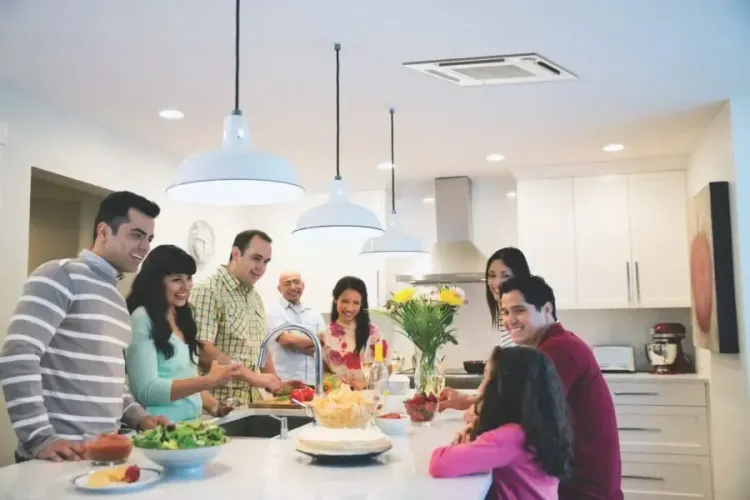 Happy Fall Holidays from Mitsubishi Electric!togetherness woman indoors table dining adult man happiness room dining room people enjoyment tableware love facial expression family meal lunch restaurant