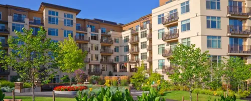 Aljoya Mercer Island architecture house family home apartment building residential balcony luxury real outdoors window estate modern sky property Modern mortgage facade